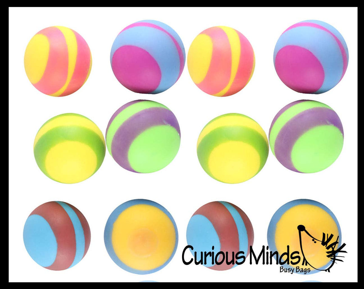 1 Boxed 2.5" Striped Doh Filled Stress Ball - Glob Balls