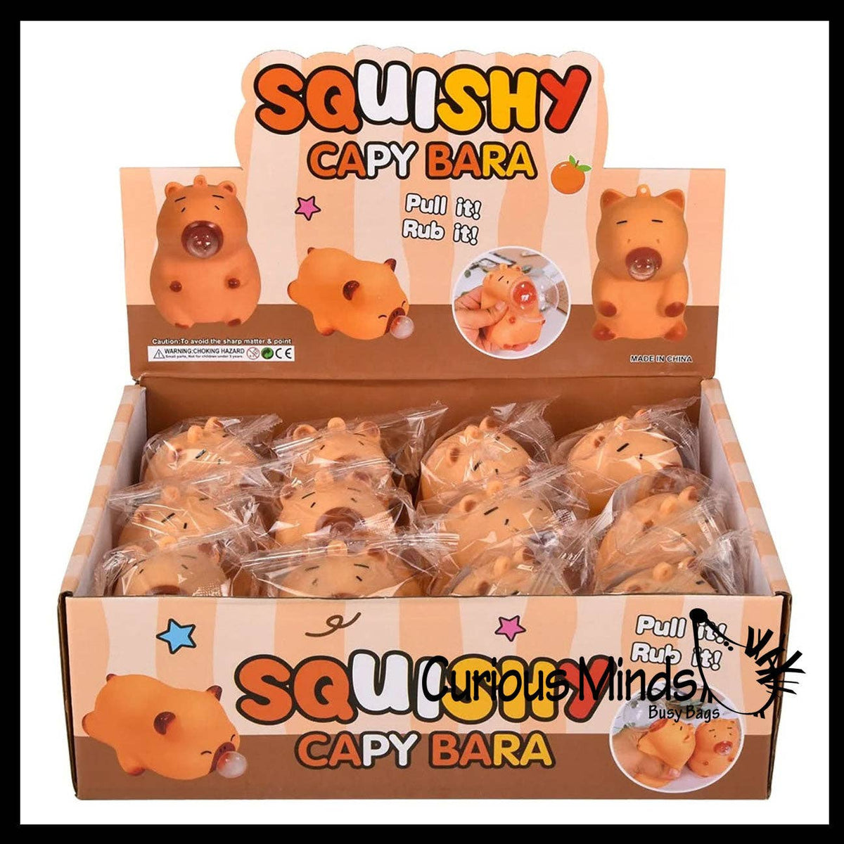 1 Bubble Blowing Capybara Squishy Fidget Toy - Cute Animal