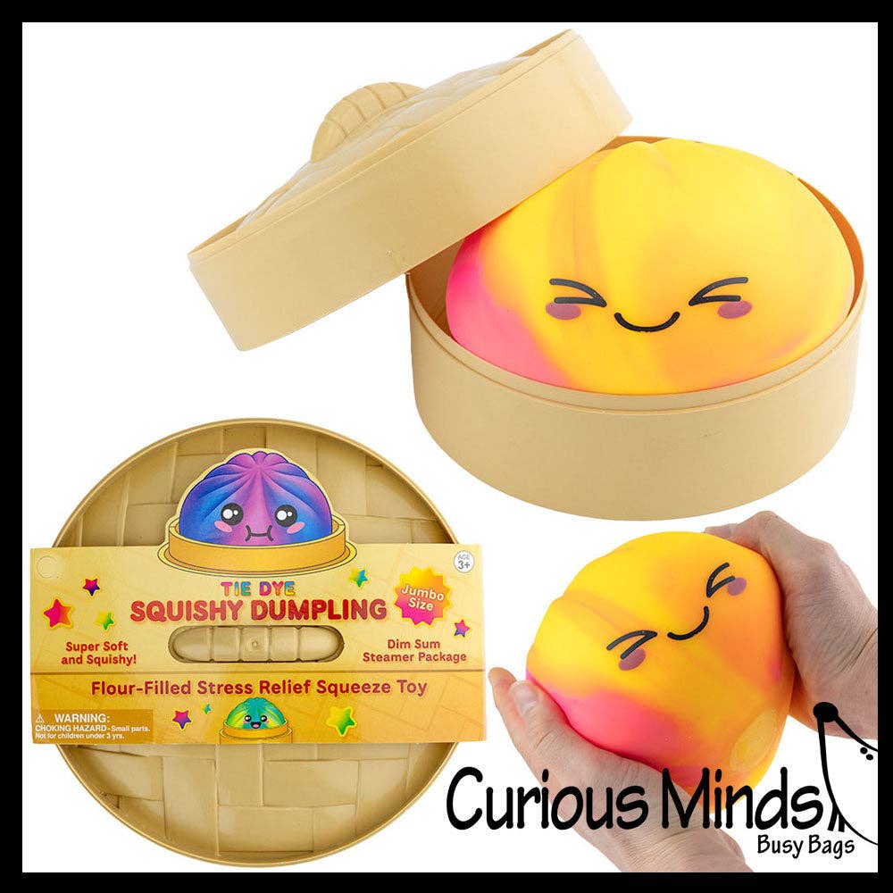 NEW - Large 6" Mystery Tie Dye Marble Doh Dumpling Dim Sum - Ultra Squishy Relaxing Sensory Fidget Stress Toy