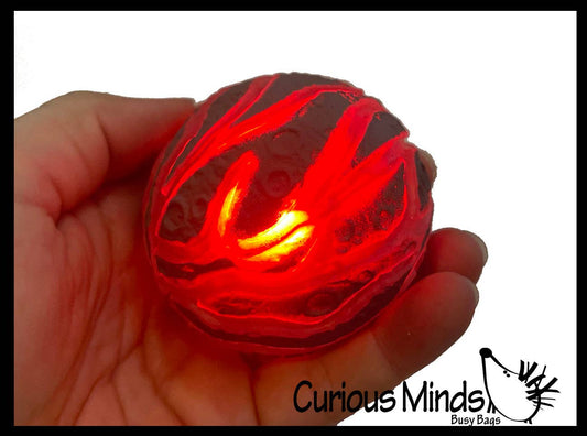 Light Up Meteor Ball - Gel Squishy Ball