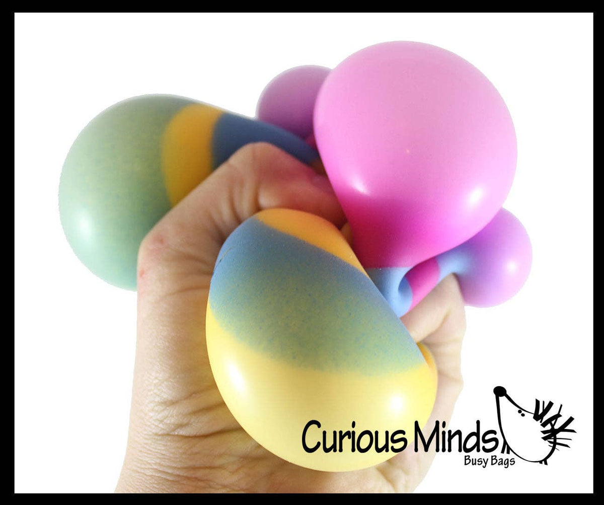 1 Boxed 2.5" Striped Doh Filled Stress Ball - Glob Balls