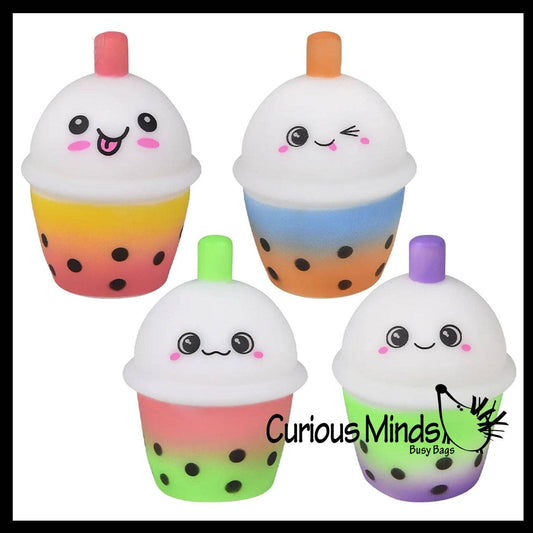 1 Bubble Tea Drink Squishy Squeeze Stress Ball Soft Doh Boba