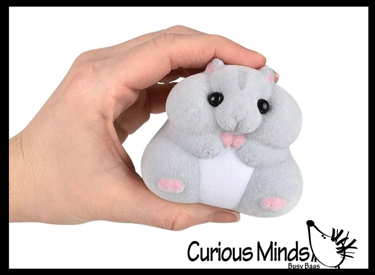 1 Soft Velvet Flocked Chubby Hamster Slow Rise Foam Squishy