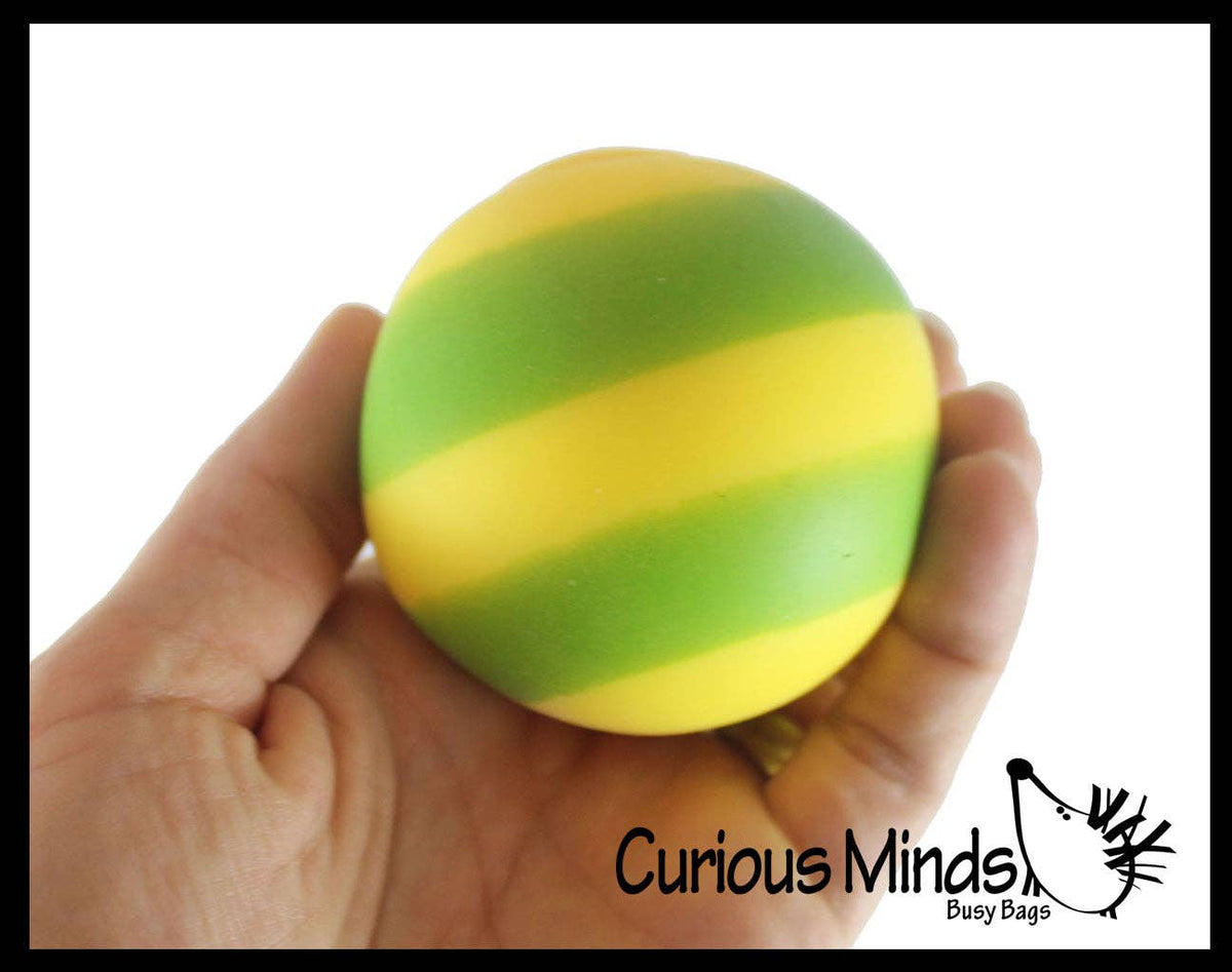1 Boxed 2.5" Striped Doh Filled Stress Ball - Glob Balls