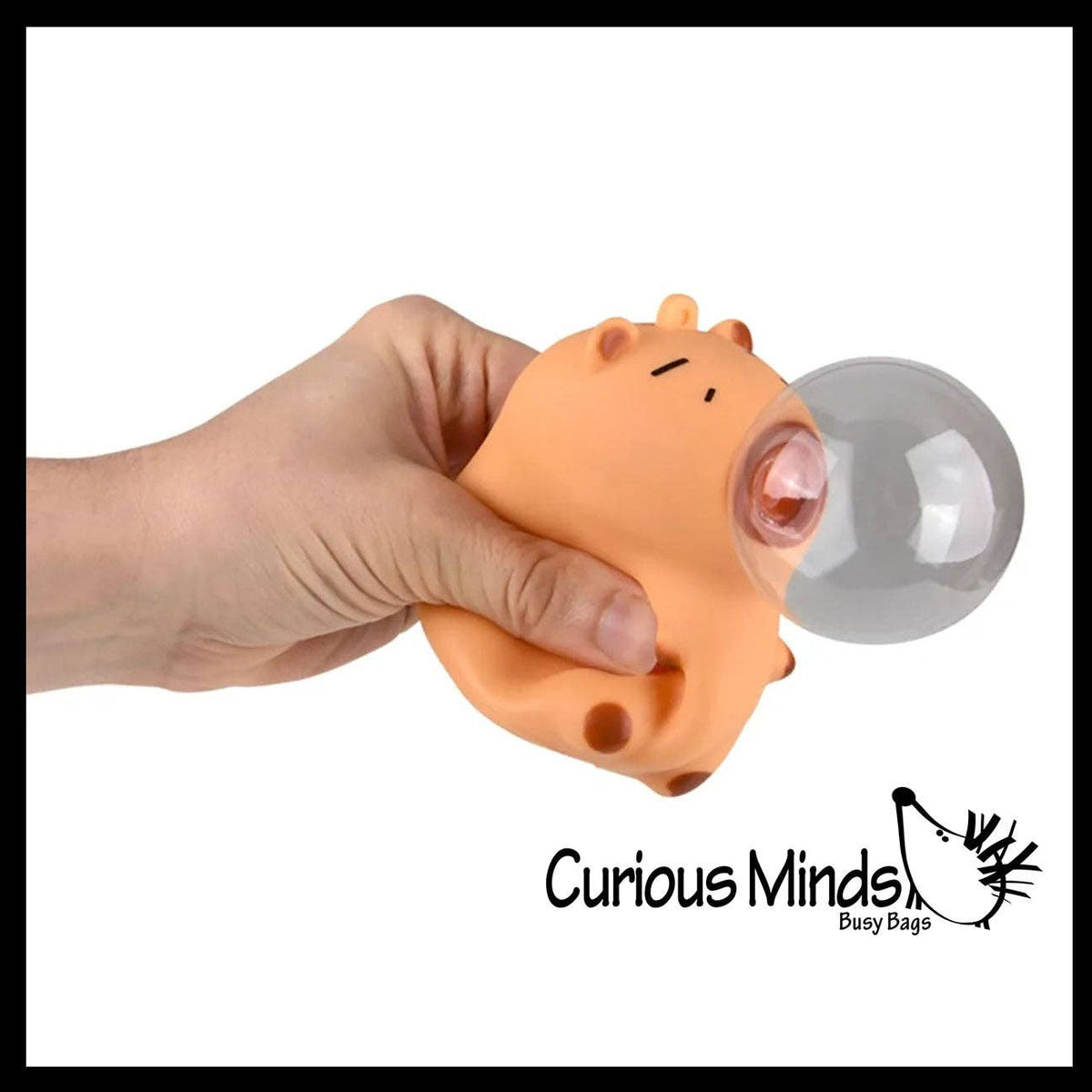1 Bubble Blowing Capybara Squishy Fidget Toy - Cute Animal