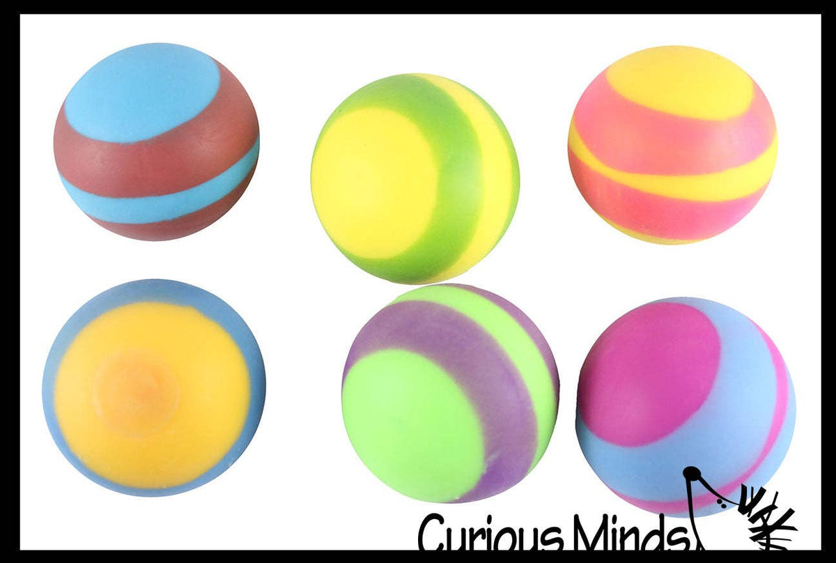 1 Boxed 2.5" Striped Doh Filled Stress Ball - Glob Balls