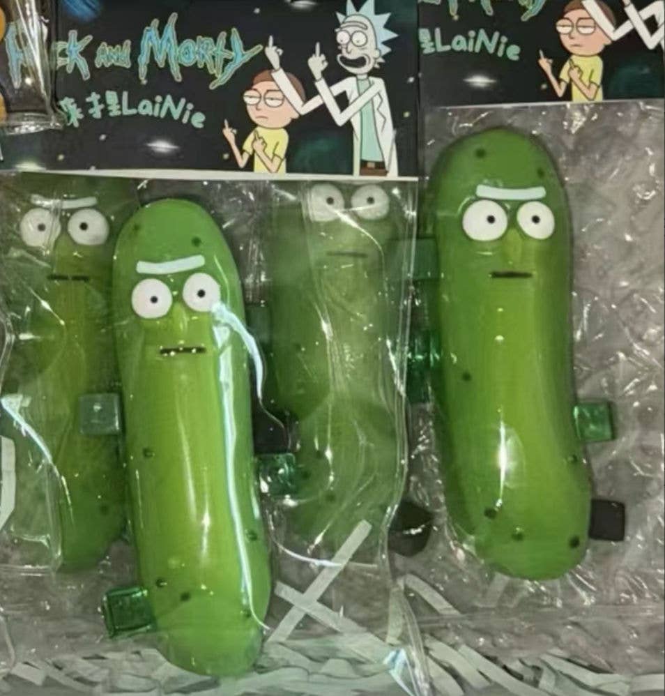 L60-Pickle Rick Taba Squishy Toy Funny Cartoon Character Squishy