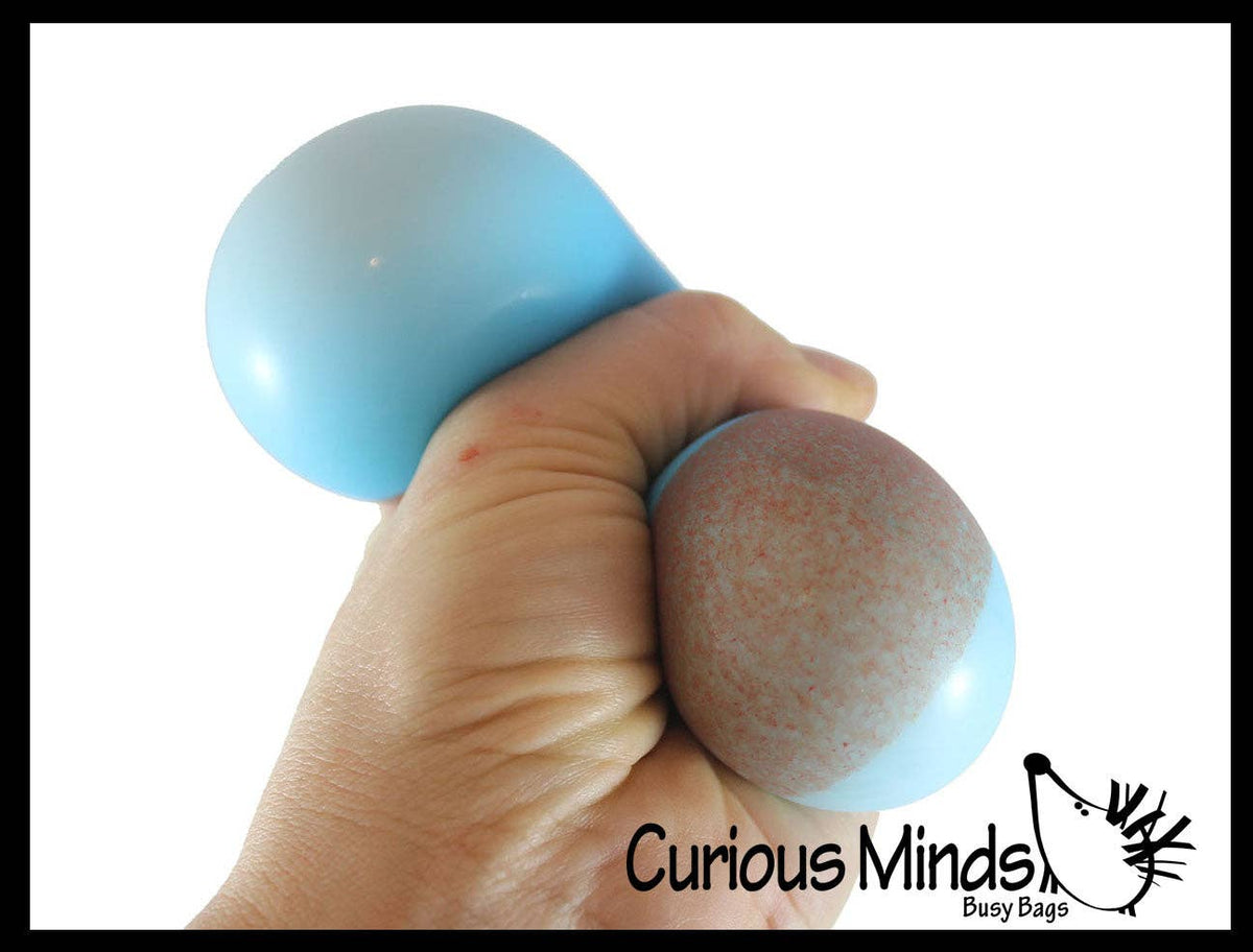 1 Boxed 2.5" Striped Doh Filled Stress Ball - Glob Balls