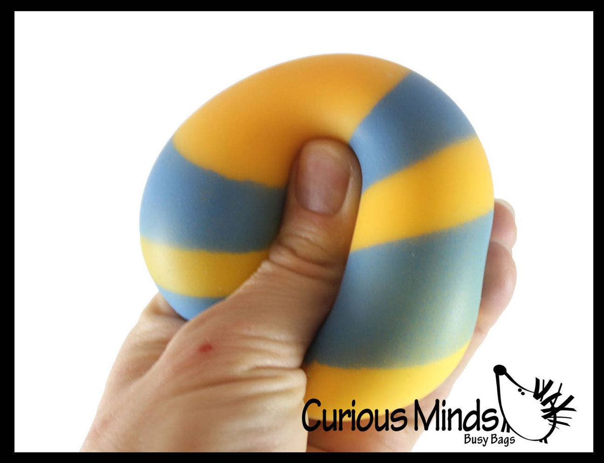 1 Boxed 2.5" Striped Doh Filled Stress Ball - Glob Balls