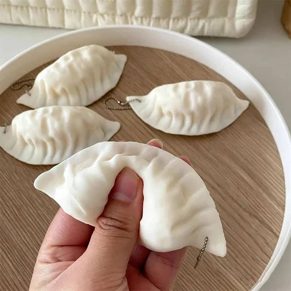 Dumpling Squishy Keychain